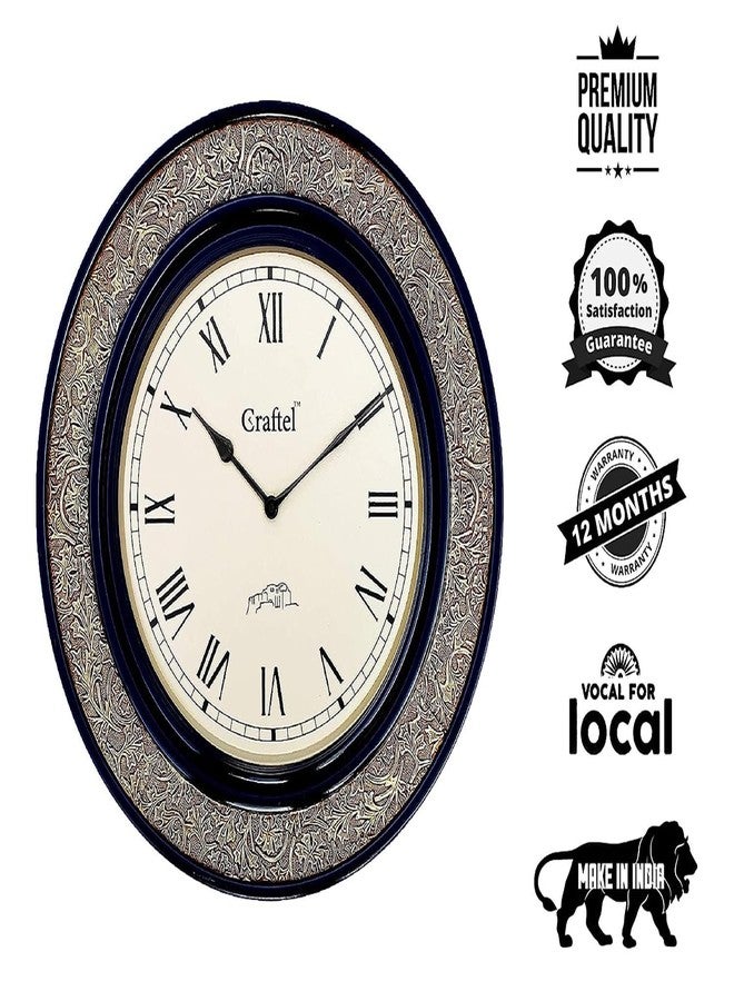 Craftel Metal Roman Dial Abstract Wall Clock for Bedroom Living Room Home (18 x 18 inch, Brown) - Image 2
